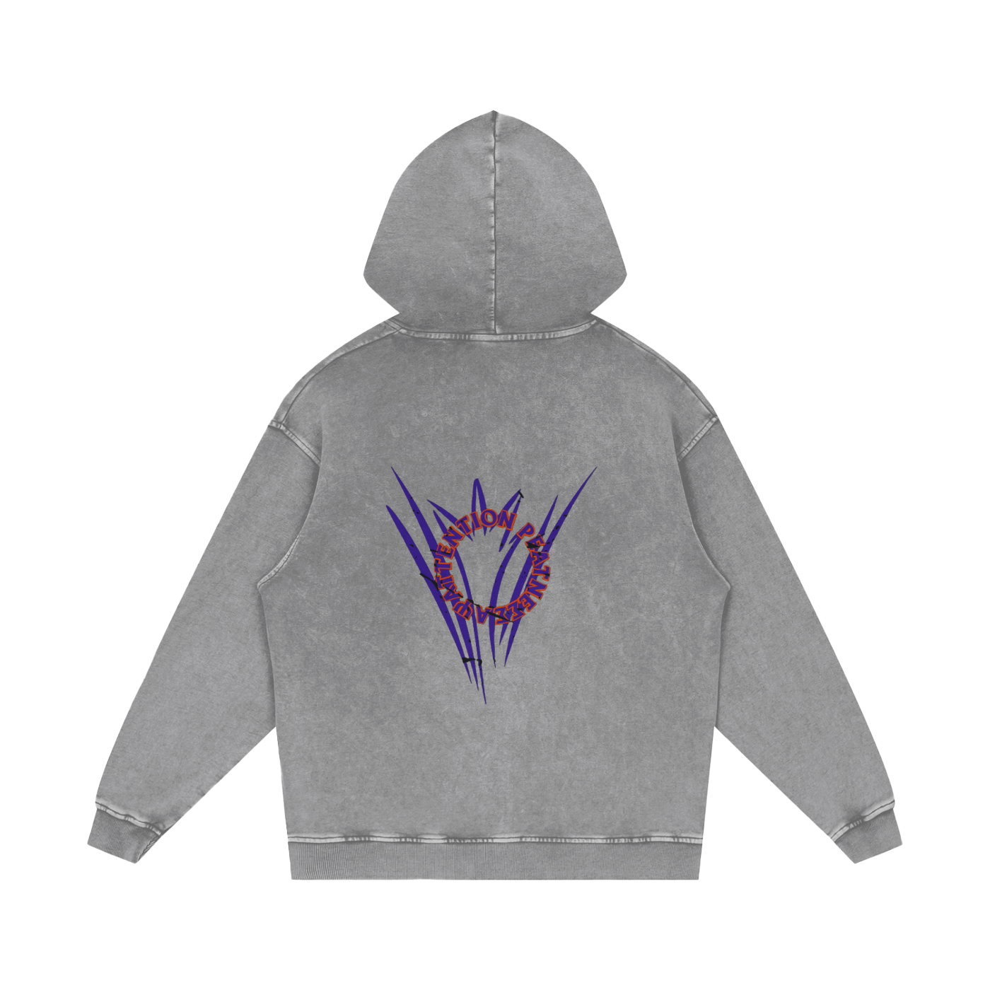 Snow Washed Loose Cotton Hoodie