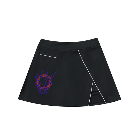 High-Waist Pocketed A-Line Skirt