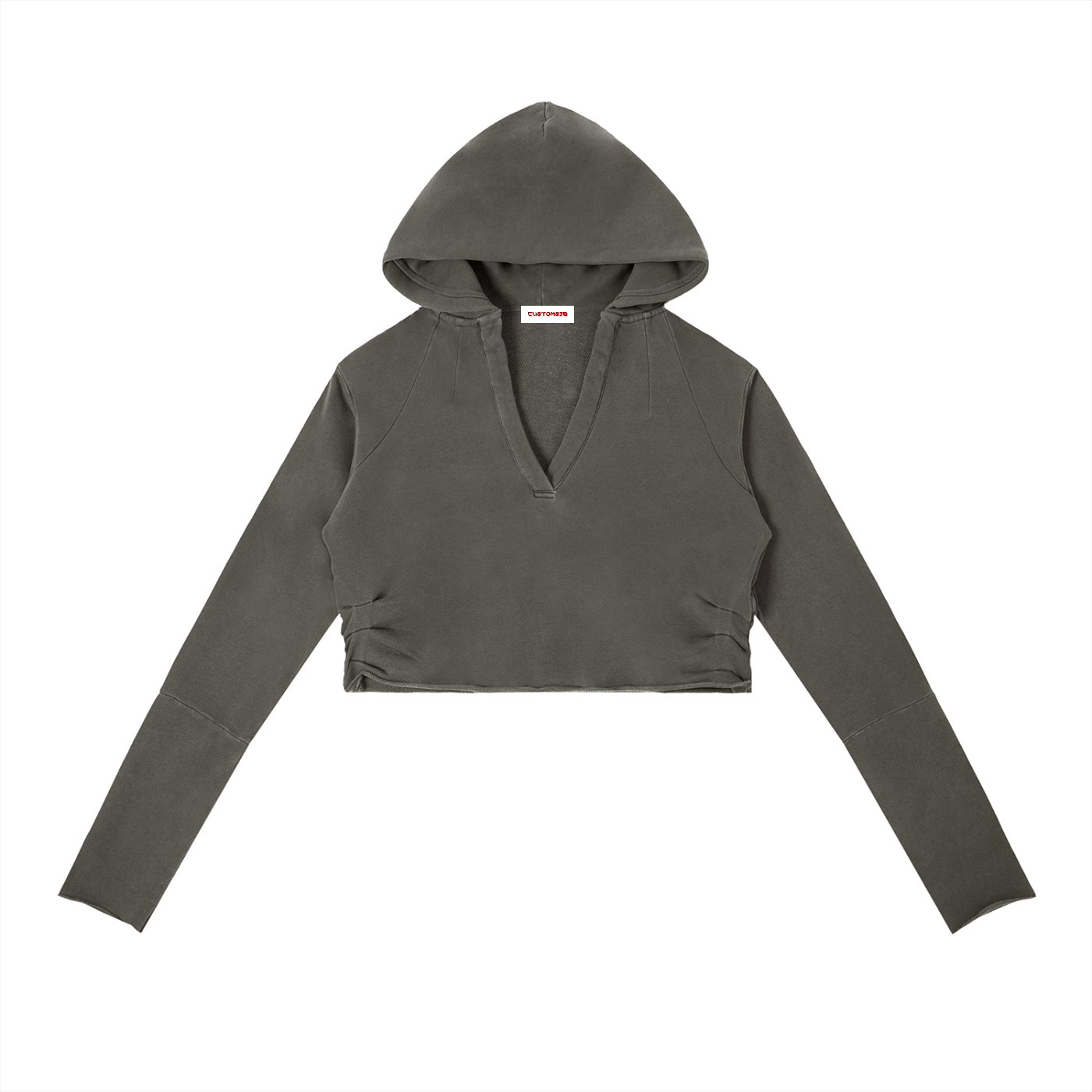 Vintage Washed Raw Edge Hoodie