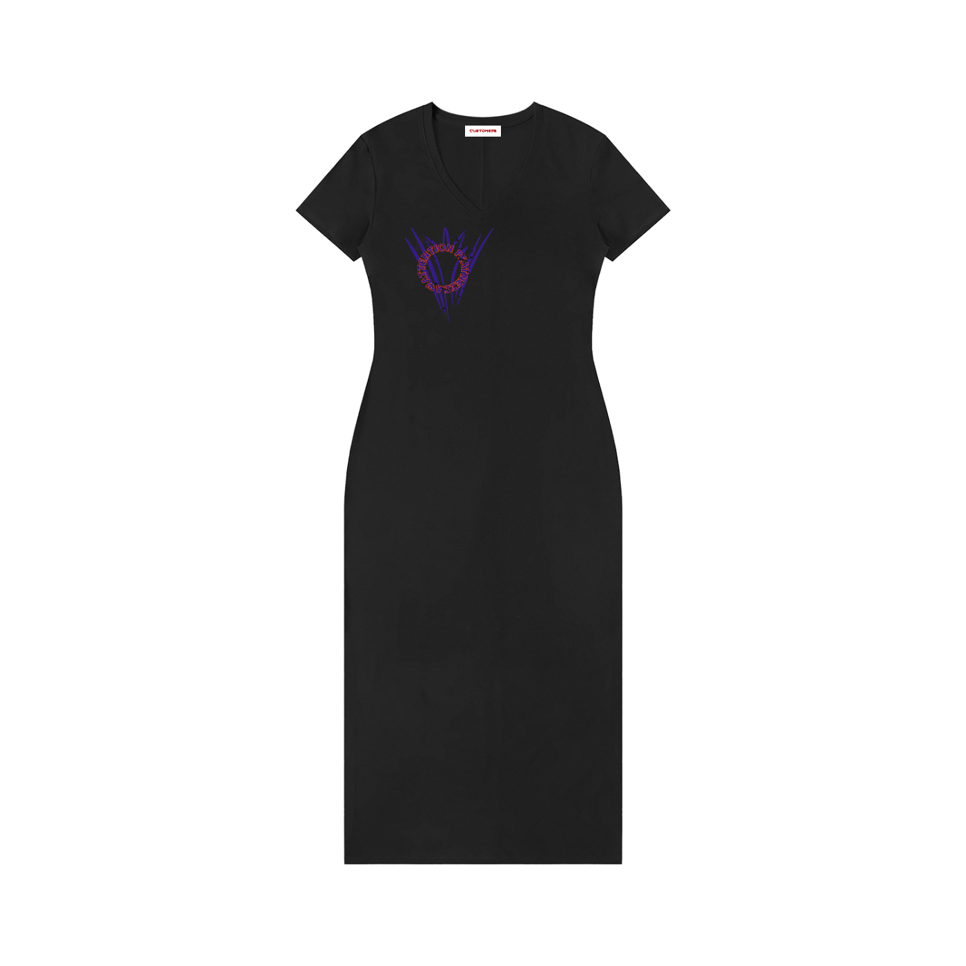 Women's V-Neck Short Sleeve Maxi Dress