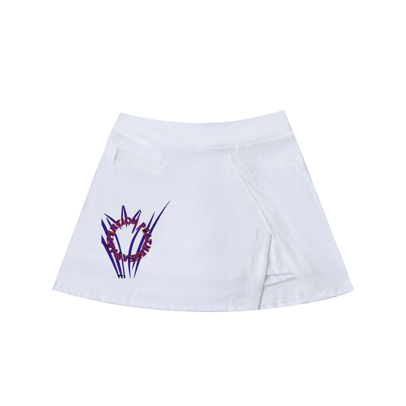 High-Waist Pocketed A-Line Skirt