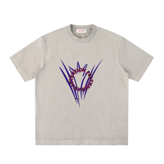 Heavyweight Vintage Washed Frayed T-Shirt