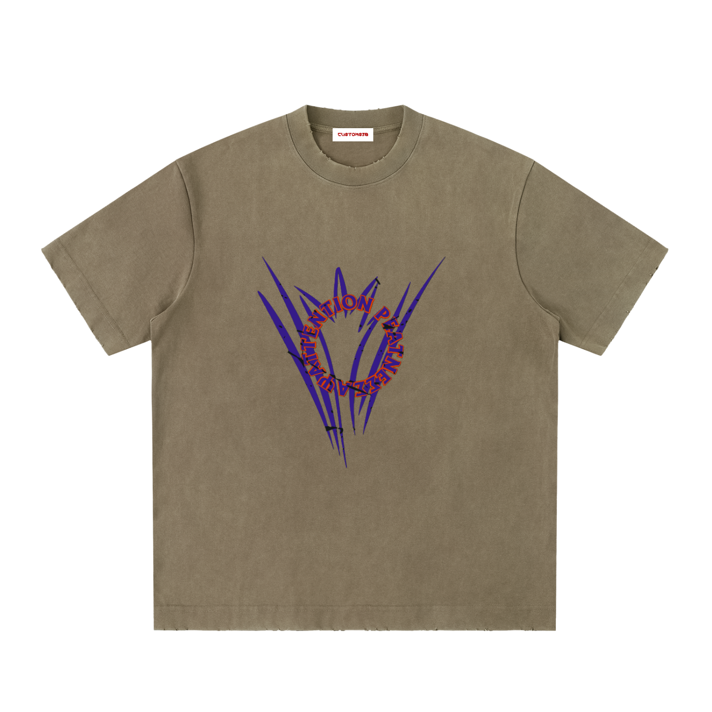 Heavyweight Vintage Washed Frayed T-Shirt