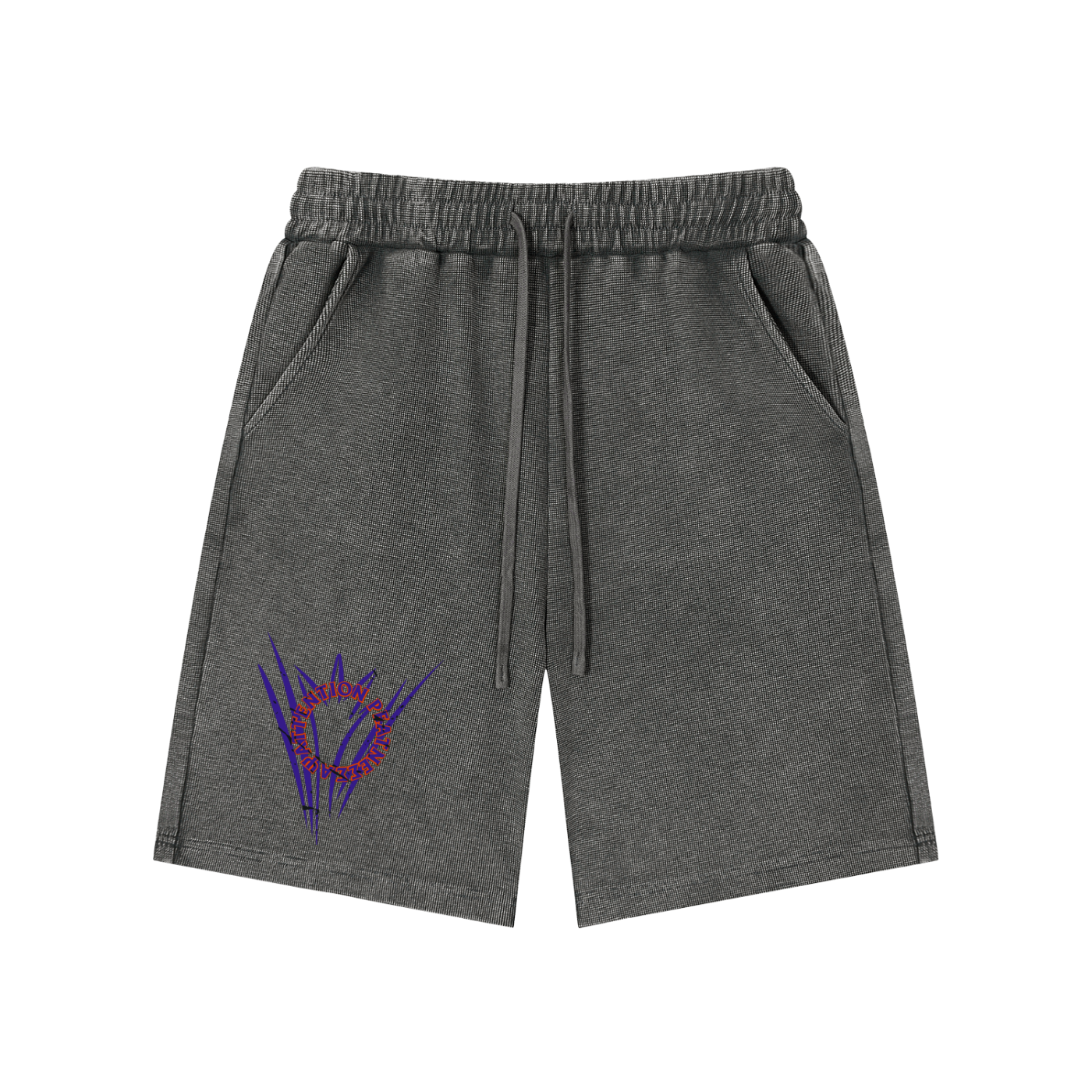 Mineral Wash Waffle Knit Shorts