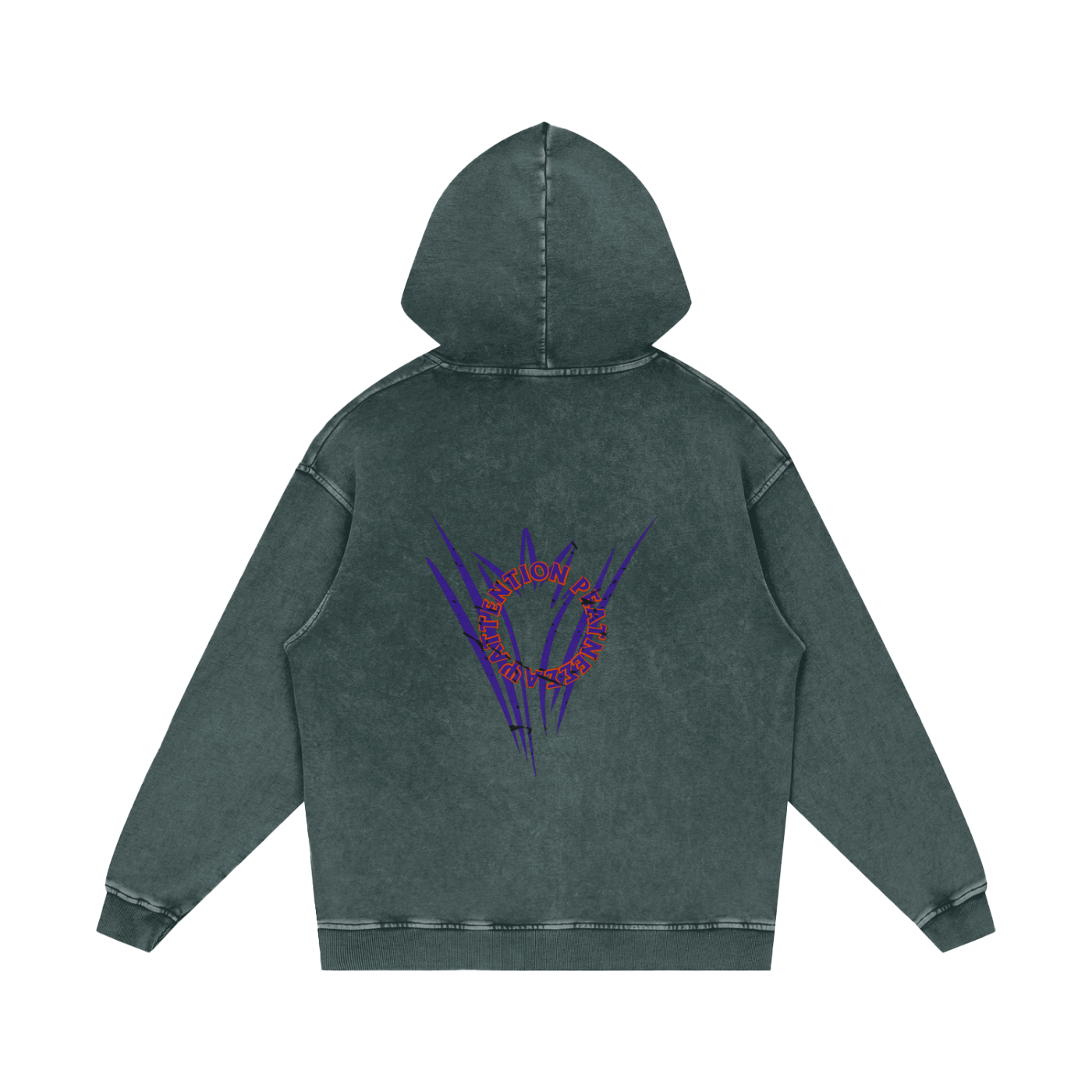 Snow Washed Loose Cotton Hoodie