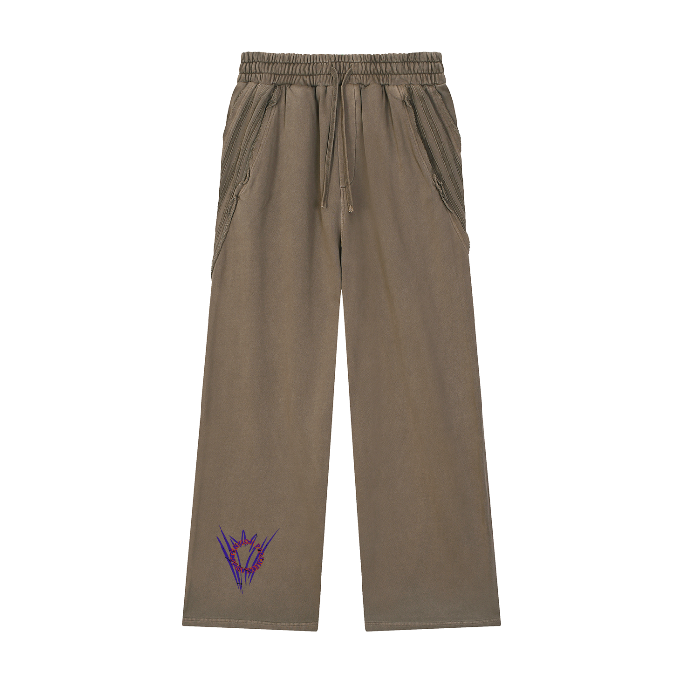 Snow Washed Tape Raw Edge Sweatpants