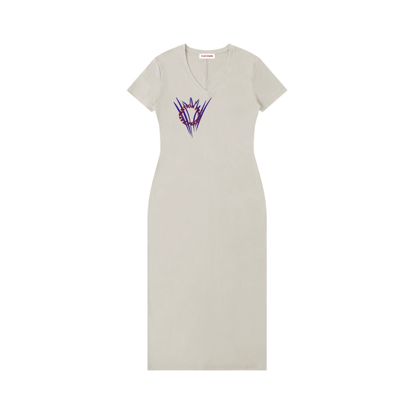 Women's V-Neck Short Sleeve Maxi Dress