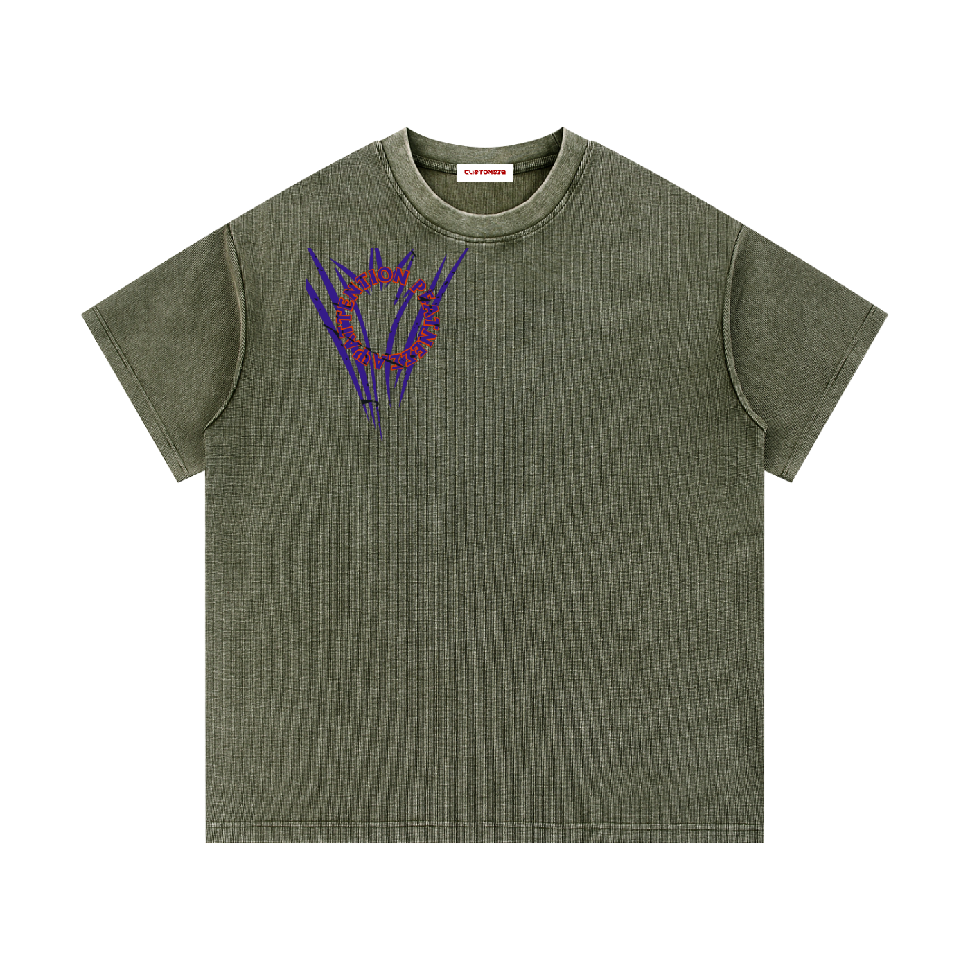 Mineral Wash Waffle Knit T-Shirt