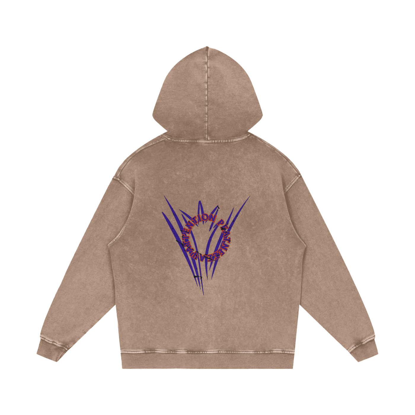 Snow Washed Loose Cotton Hoodie