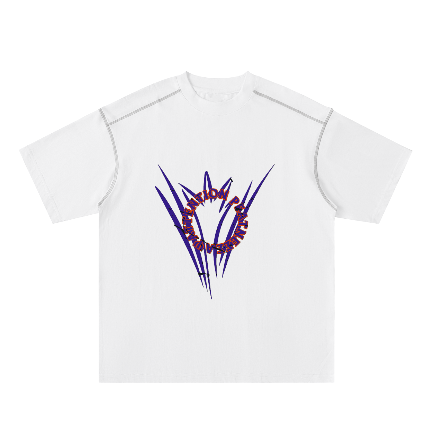 Oversized Contrast-Stitched Cotton Tee