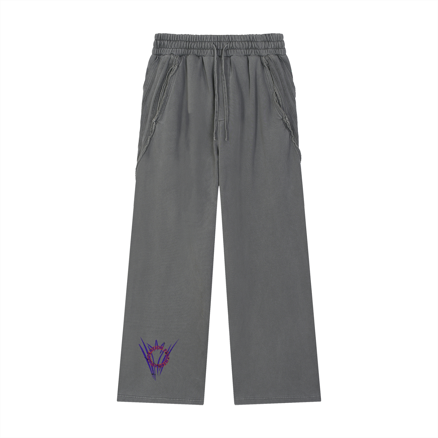 Snow Washed Tape Raw Edge Sweatpants