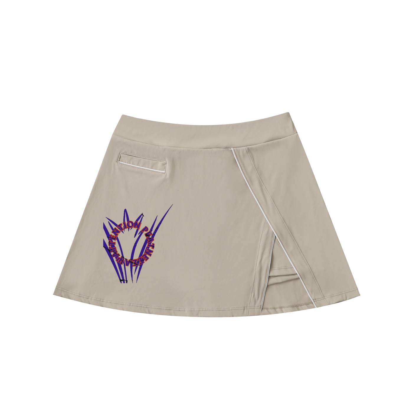 High-Waist Pocketed A-Line Skirt