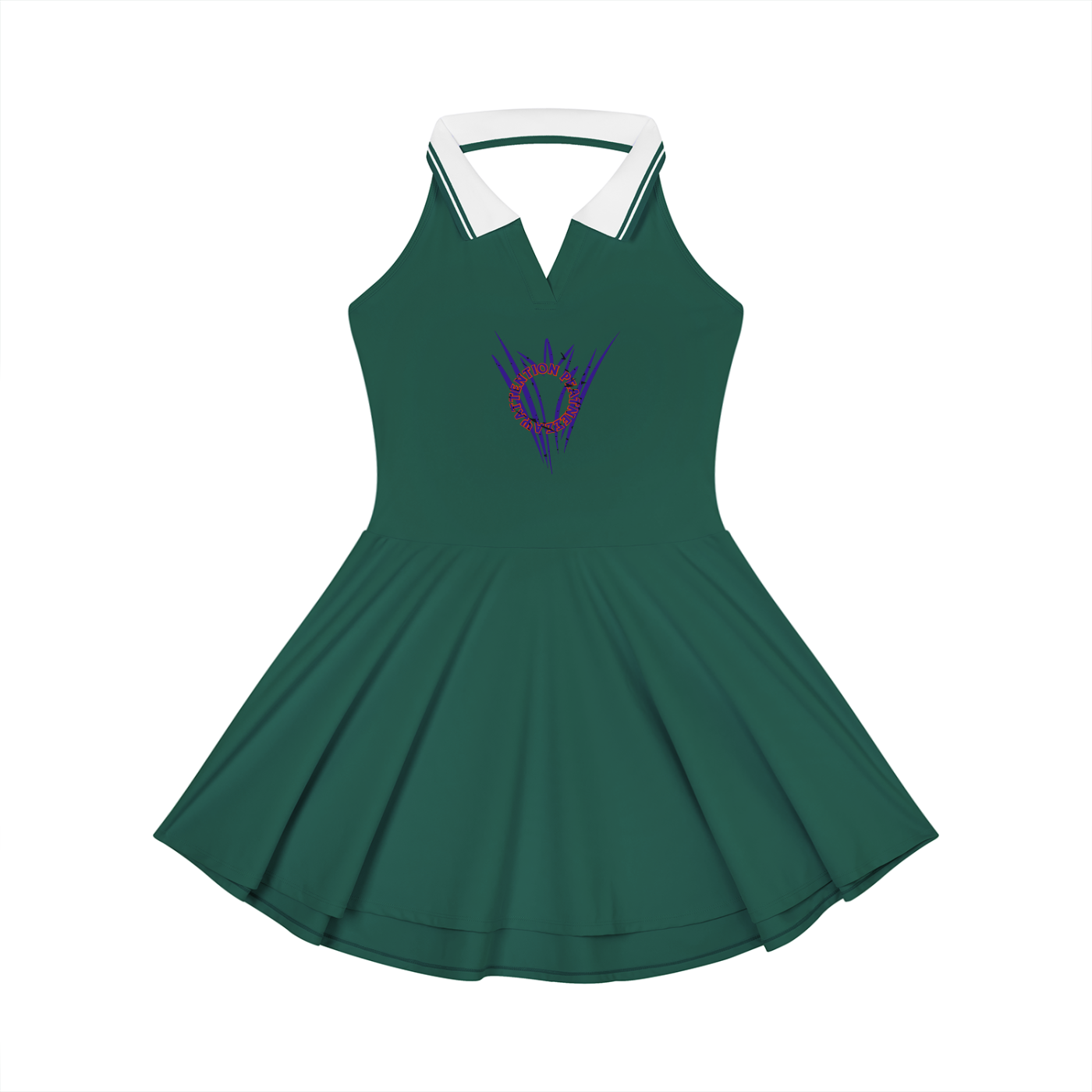 Women's Collared Halter A-Line Tennis Dress
