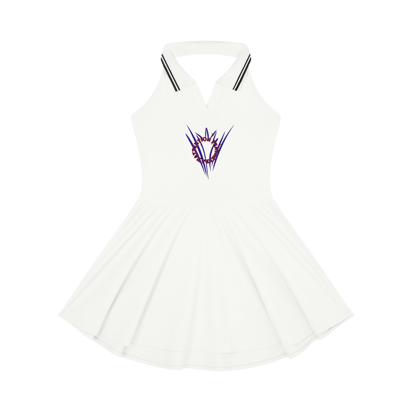 Women's Collared Halter A-Line Tennis Dress