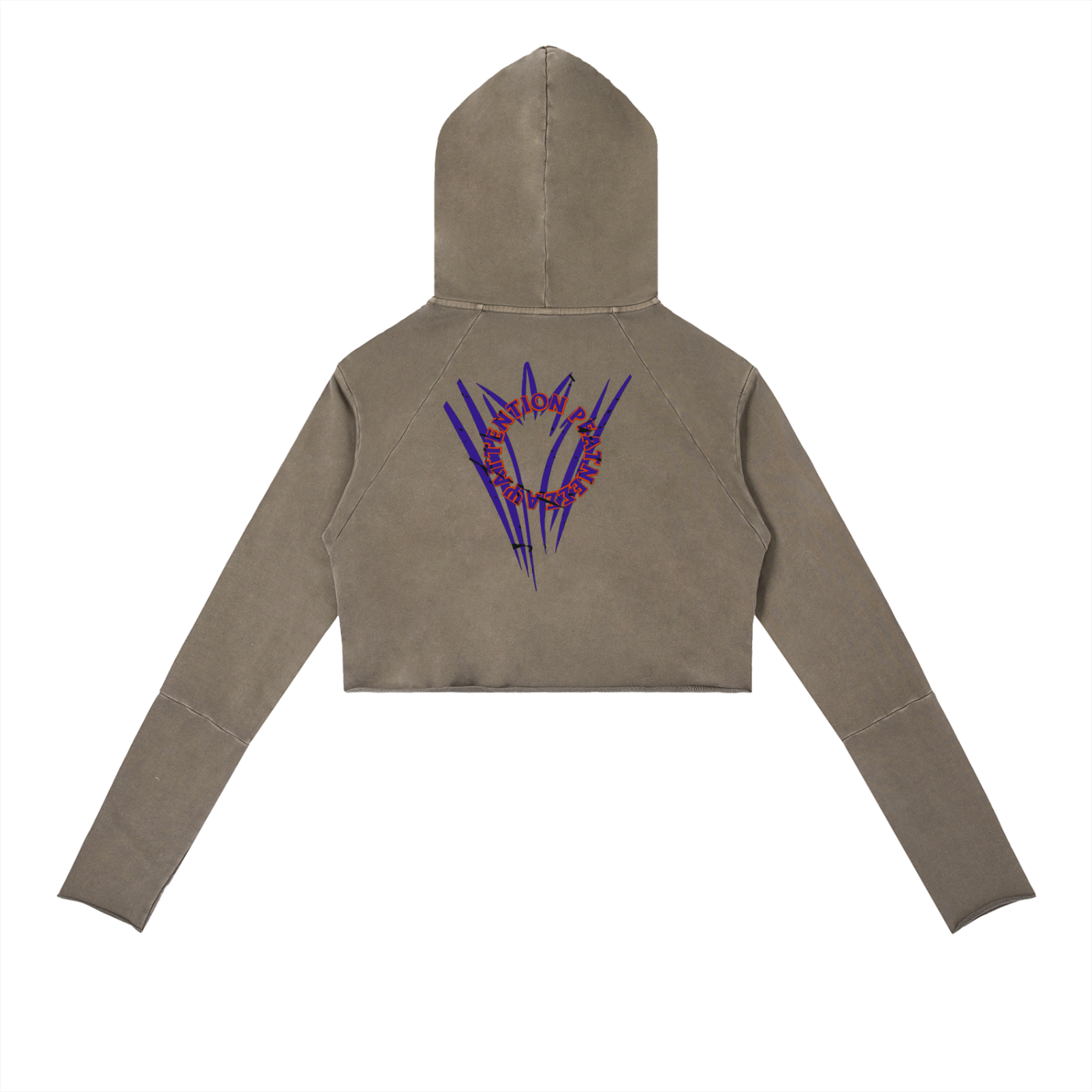 Vintage Washed Raw Edge Hoodie