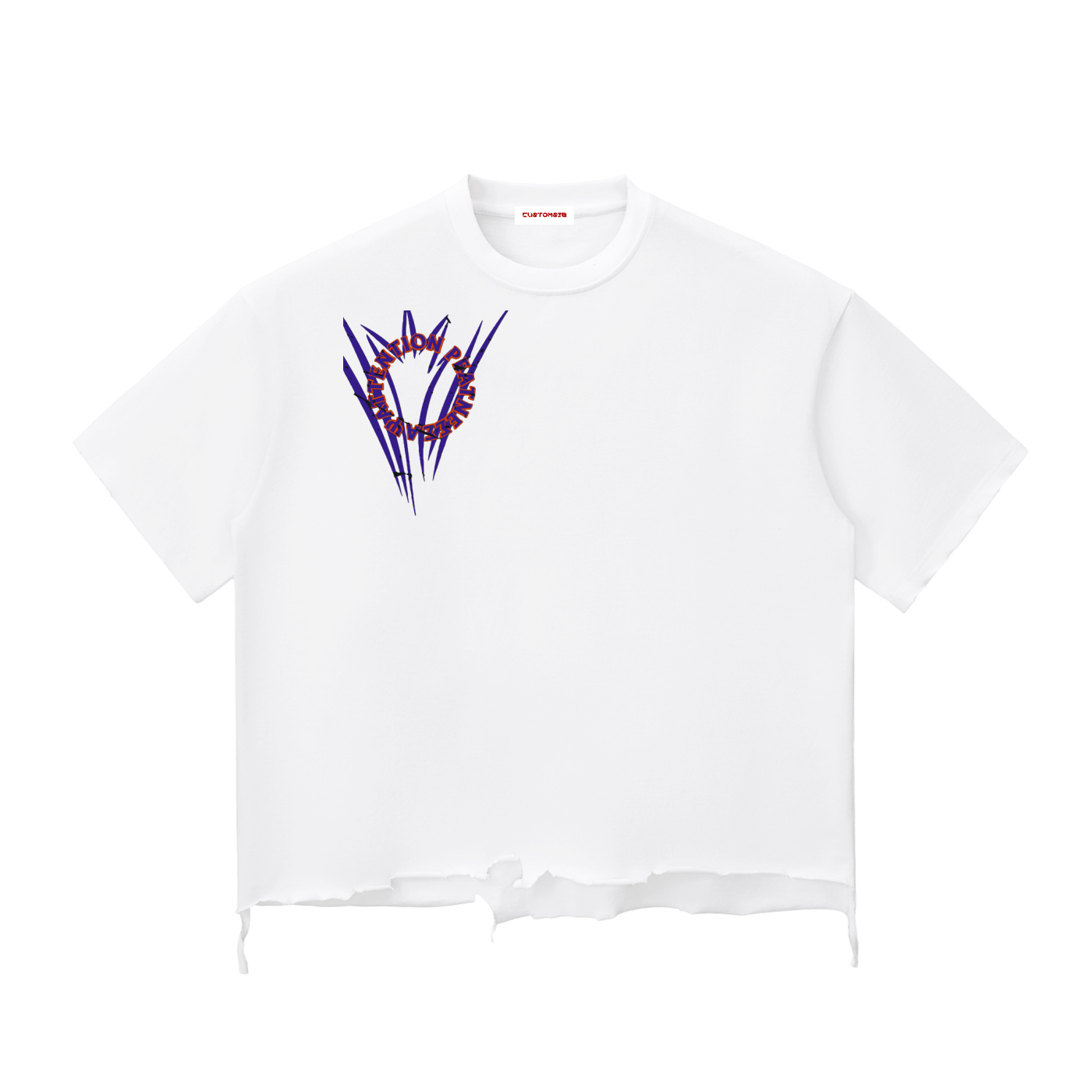 Snow Wash Raw-Hem Boxy T-shirt