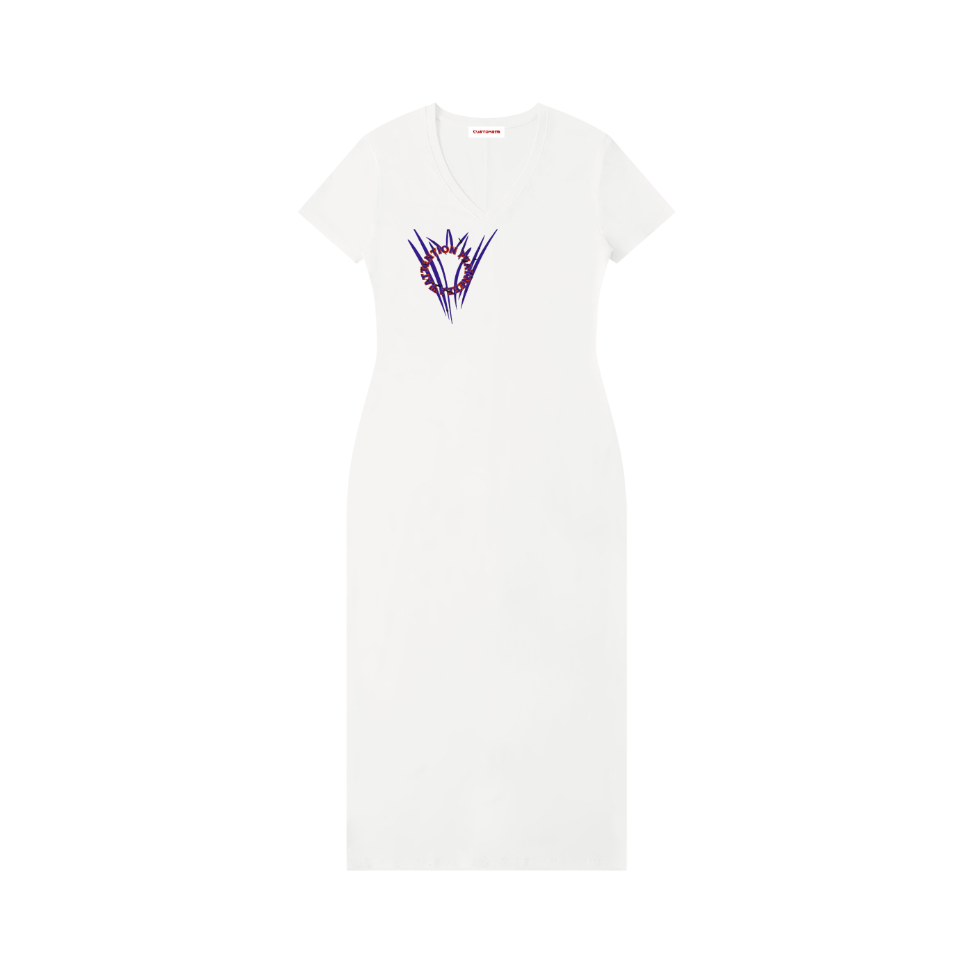 Women's V-Neck Short Sleeve Maxi Dress