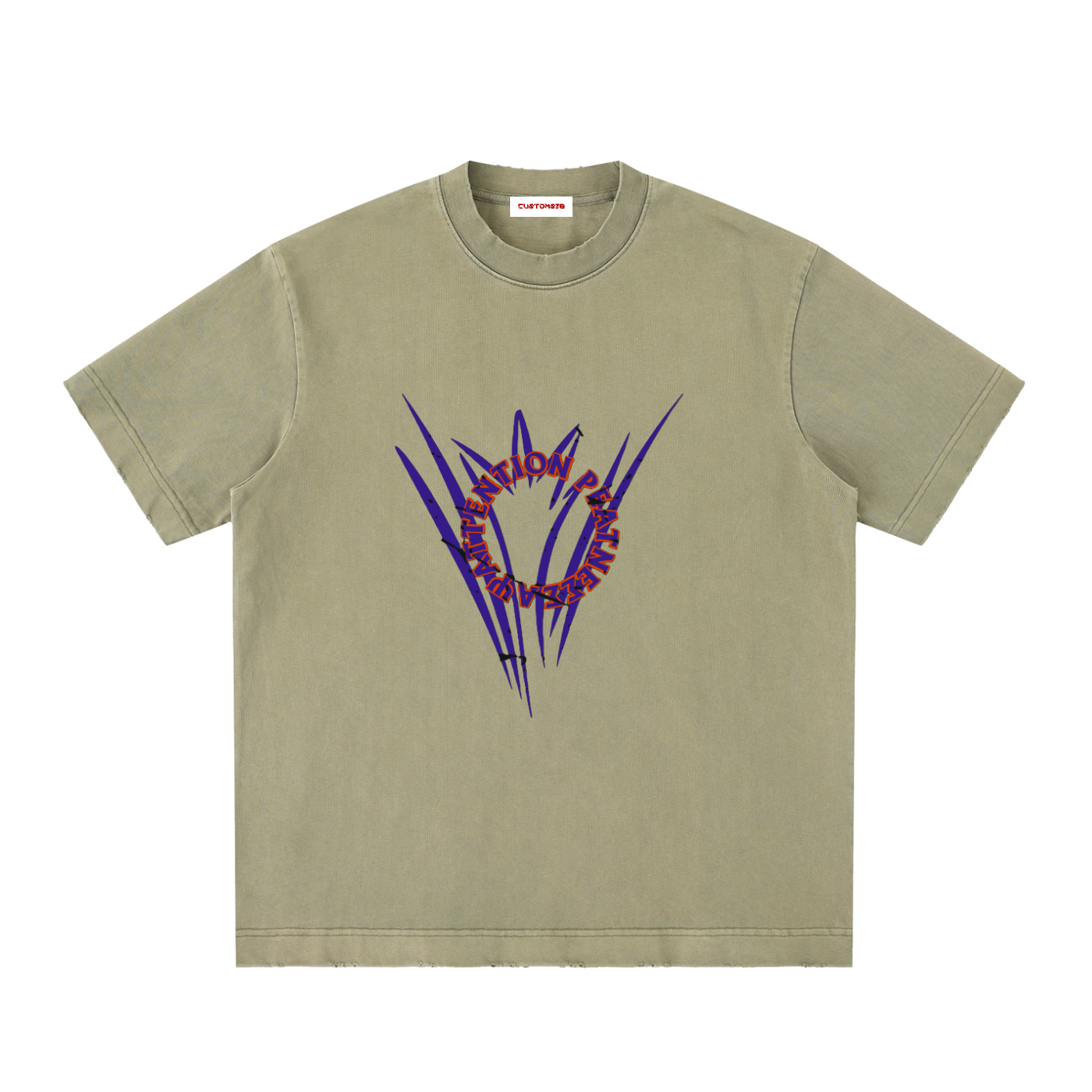Heavyweight Vintage Washed Frayed T-Shirt