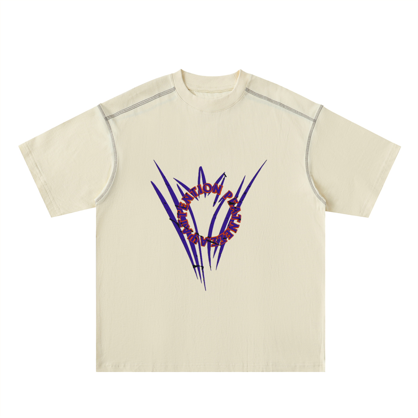 Oversized Contrast-Stitched Cotton Tee