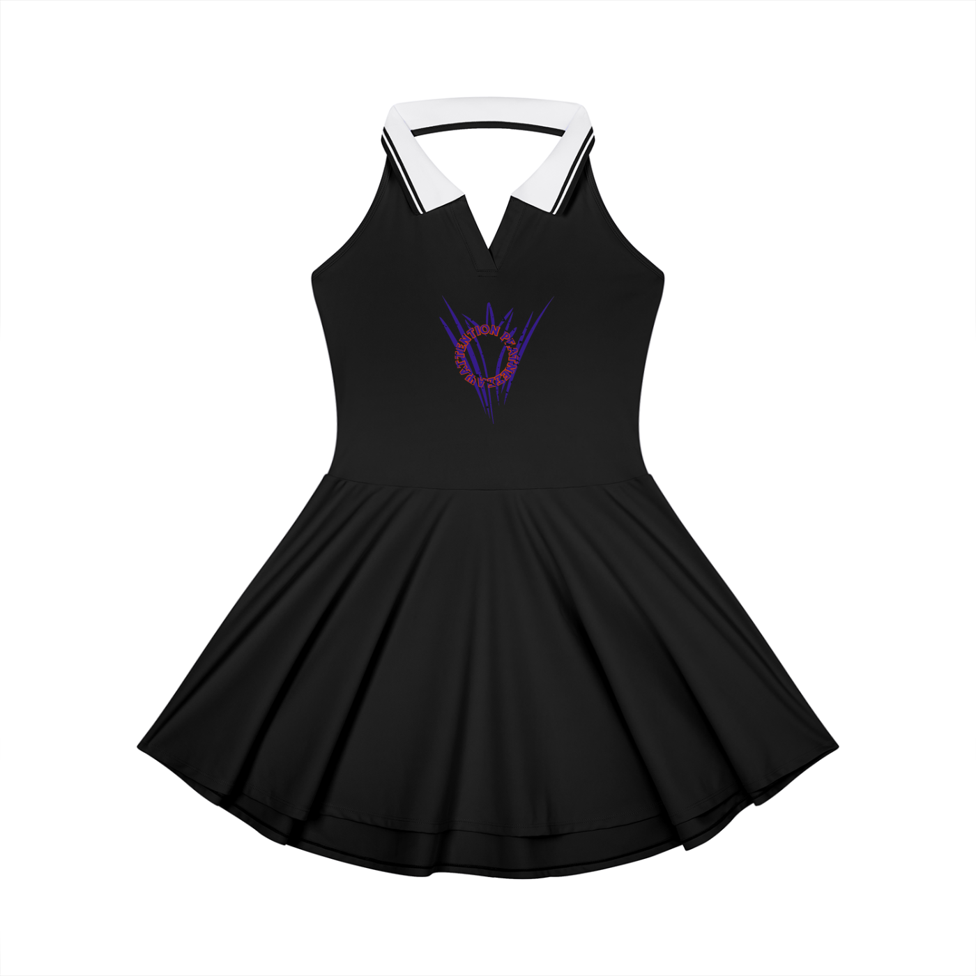 Women's Collared Halter A-Line Tennis Dress