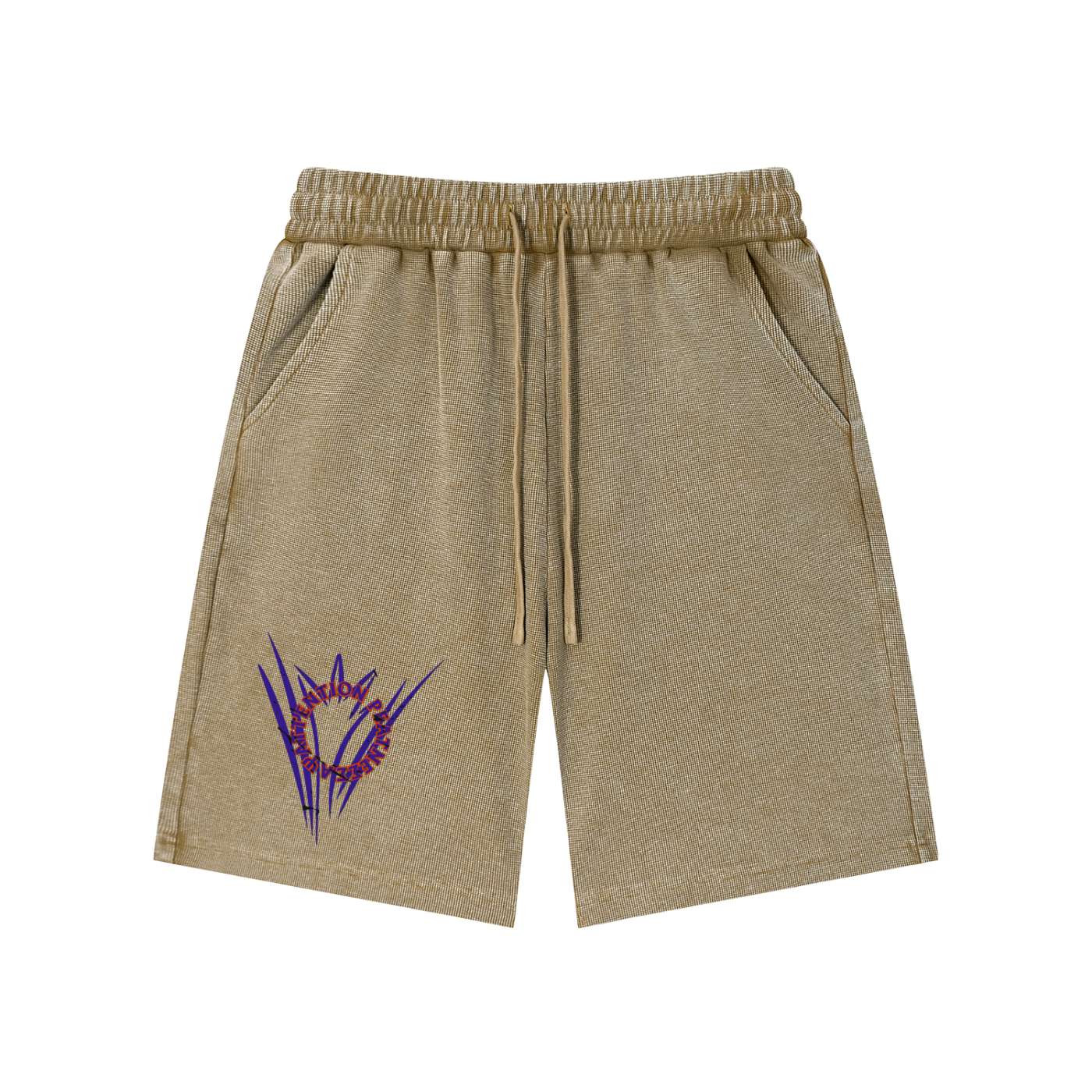 Mineral Wash Waffle Knit Shorts